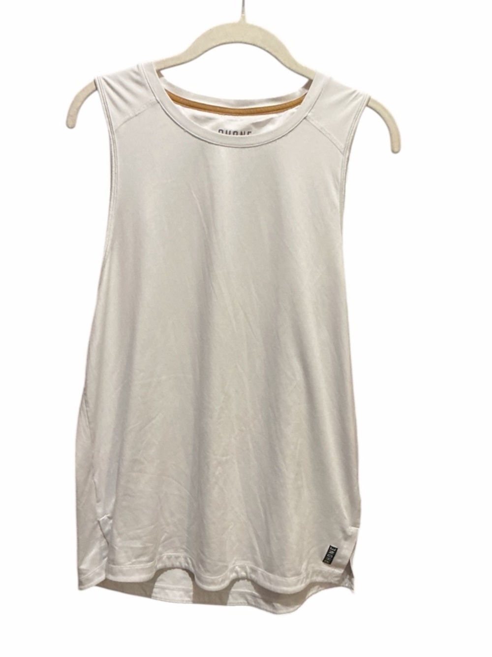 Rhône Mens White Muscle Workout Shirt